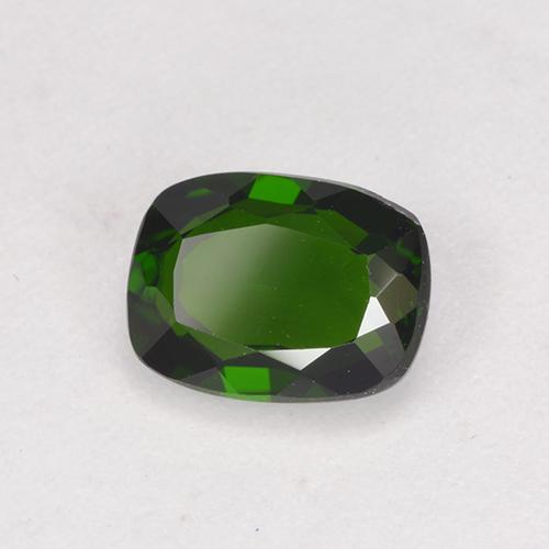 Diopsido de cromo verde natural de 1,44 ct, corte cojín, VVS-VS