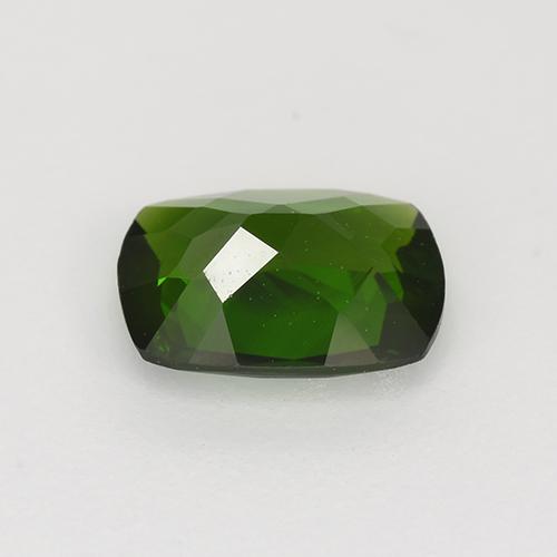 Diopsido de cromo verde natural de 1,27 ct, corte cojín, VS