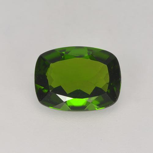 diópsido de cromo Verde terroso natural de 1.34 ct, Corte Cojín, VS