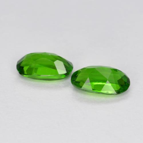 Gemas de diopsido de cromo verde natural de 0,47 ct, corte óvalo, VS