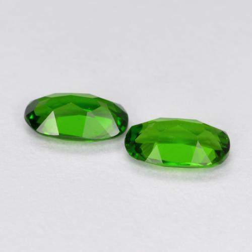 Gemas de diópsido de cromo Verde oscuro medio natural de 0.41 ct, Corte Óvalo, VS