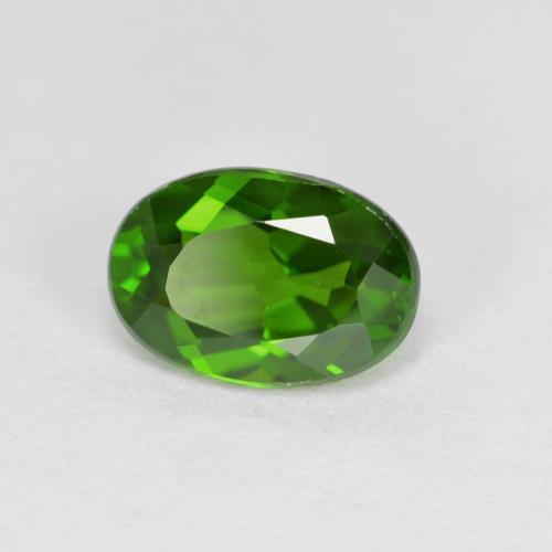 Diopsido de cromo verde natural de 0,87 ct, corte óvalo, VVS