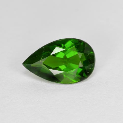 diópsido de cromo Verde intenso natural de 0.83 ct, En forma de pera, VS-SI