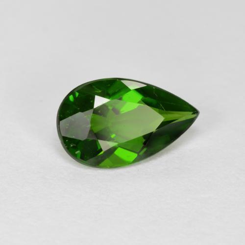 diópsido de cromo Verde intenso natural de 0.83 ct, En forma de pera, VS-SI