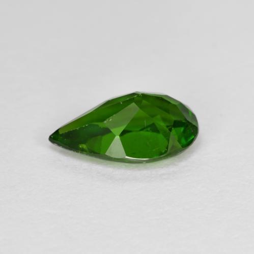 diópsido de cromo Verde intenso natural de 0.83 ct, En forma de pera, VS-SI