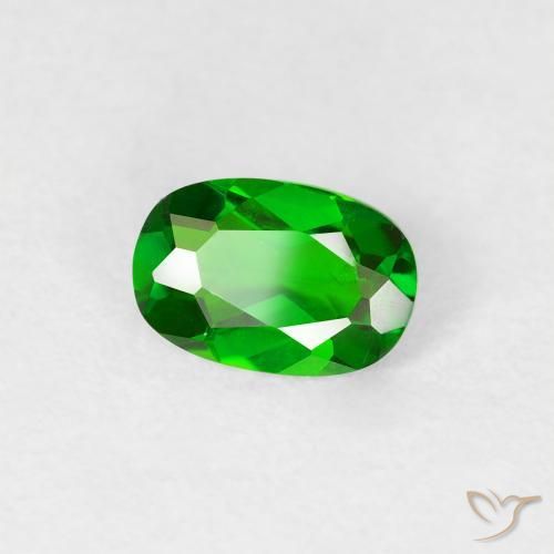 diópsido de cromo Verde bosque claro natural de 0.50 ct, Ovalada, VS