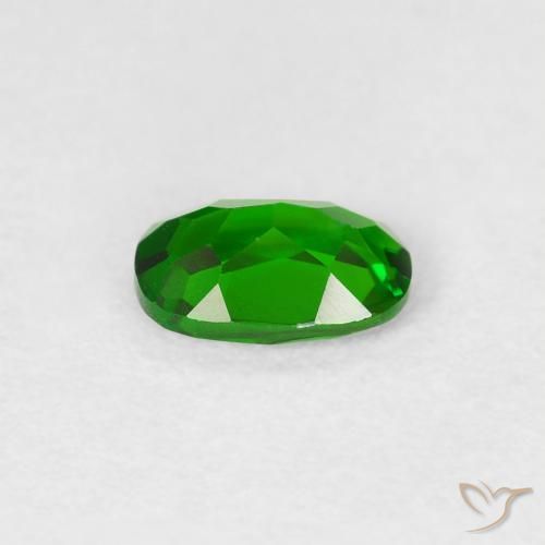 diópsido de cromo Verde bosque claro natural de 0.50 ct, Ovalada, VS