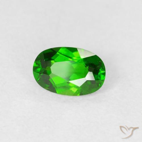 diópsido de cromo Verde bosque claro natural de 0.50 ct, Ovalada, VS