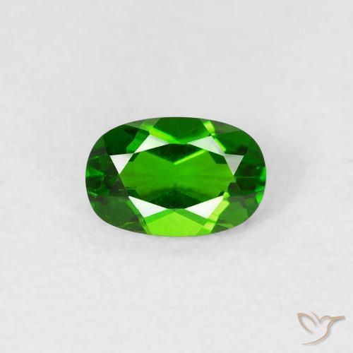 0.52ct Natural Verde bosque claro Diópsido de cromo, Ovalada, VS
