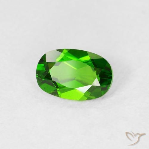 diópsido de cromo Verde bosque claro natural de 0.52 ct, Ovalada, VS