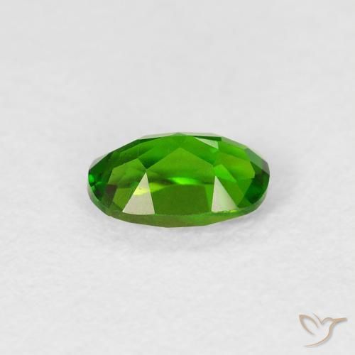 diópsido de cromo Verde bosque claro natural de 0.52 ct, Ovalada, VS