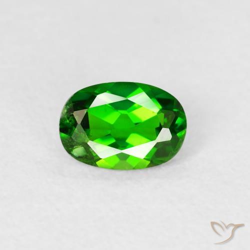 0.54ct Natural Verde intenso Diópsido de cromo, Ovalada, VS