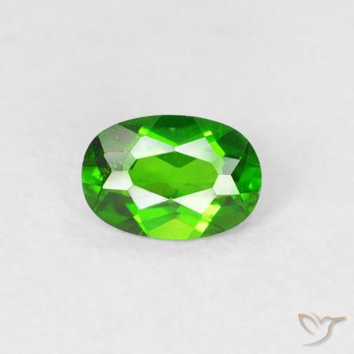 0.50ct Natural Verde intenso Diópsido de cromo, Ovalada, VS