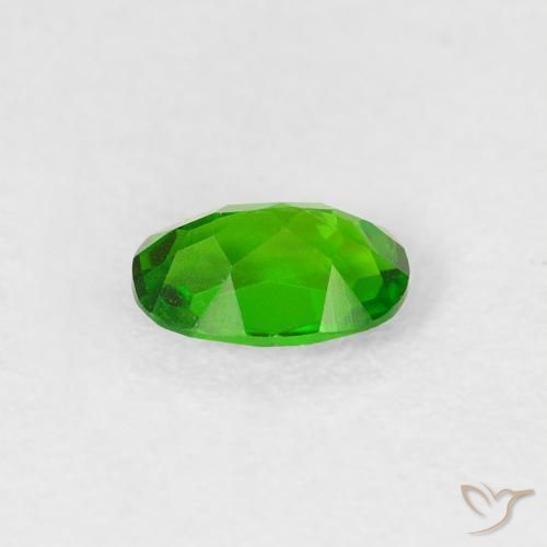 diópsido de cromo Verde intenso natural de 0.50 ct, Ovalada, VS