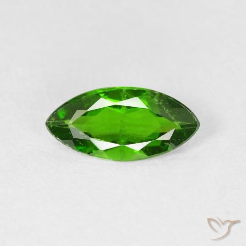 0.97ct Natural Medium Dark-Green Diópsido de cromo, Marquesa, VS-SI