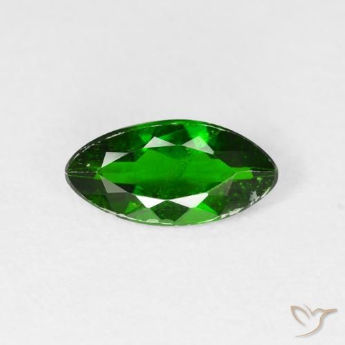 1.00ct Natural Verde bosque claro diópsido de cromo, Marquesa, SI