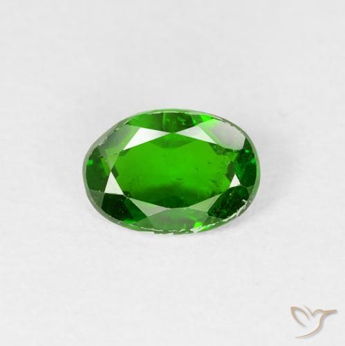 0.78ct Natural Verde intenso Diópsido de cromo, Ovalada, VS-SI