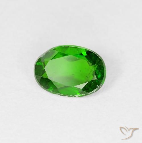 diópsido de cromo Verde intenso natural de 0.78 ct, Ovalada, VS-SI