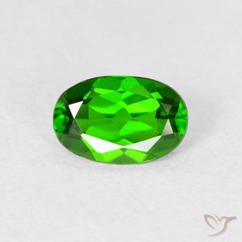 0.72ct Natural Verde oscuro Diópsido de cromo, Ovalada, VVS-VS