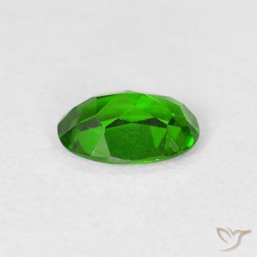 diópsido de cromo Verde oscuro natural de 0.72 ct, Ovalada, VVS-VS
