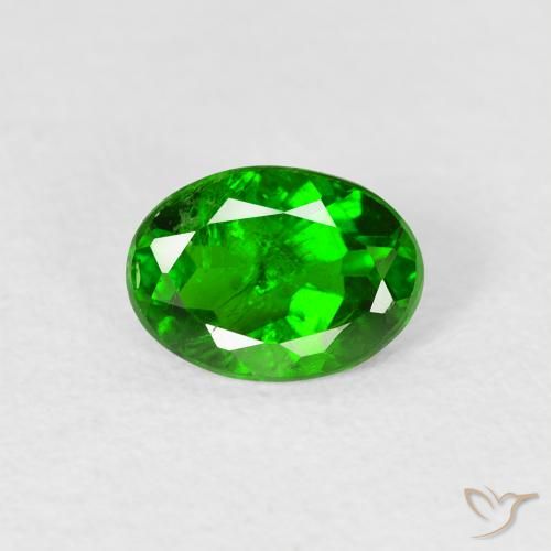 0.74ct Natural Verde bosque claro Diópsido de cromo, Ovalada, VS-SI