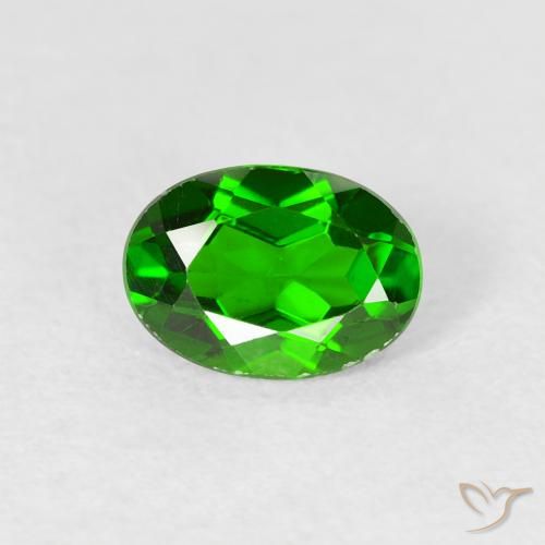 0.82ct Natural Verde bosque claro Diópsido de cromo, Ovalada, VS-SI