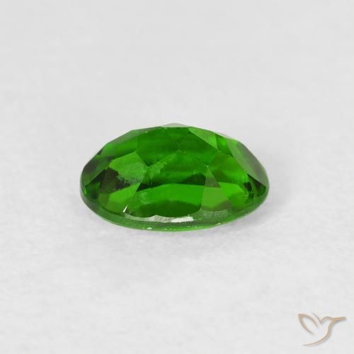 diópsido de cromo Verde intenso natural de 0.90 ct, Ovalada, VS-SI
