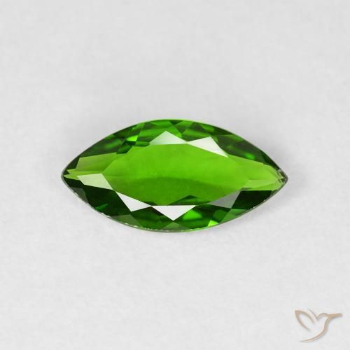 0.85ct Natural Verde bosque claro diópsido de cromo, Marquesa, VVS-VS