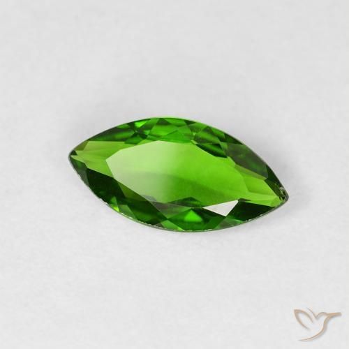 diópsido de cromo Verde bosque claro natural de 0.85 ct, Marquesa, VVS-VS