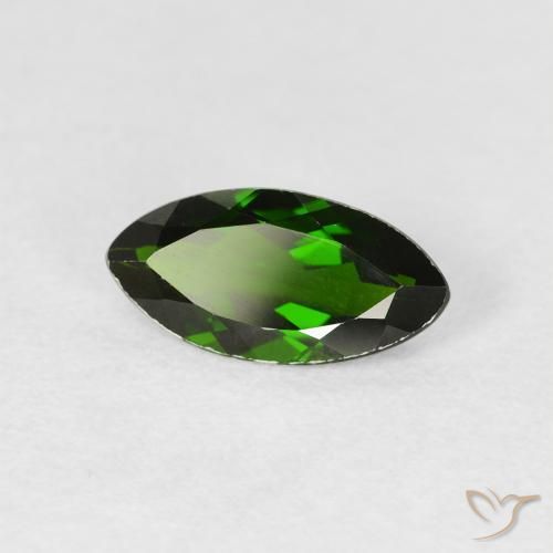 diópsido de cromo Verde oscuro natural de 1.17 ct, Marquesa, VVS-VS
