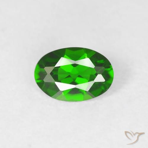 0.47ct Natural Verde bosque claro Diópsido de cromo, Ovalada, VVS-VS