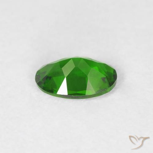 diópsido de cromo Verde bosque claro natural de 0.47 ct, Ovalada, VVS-VS