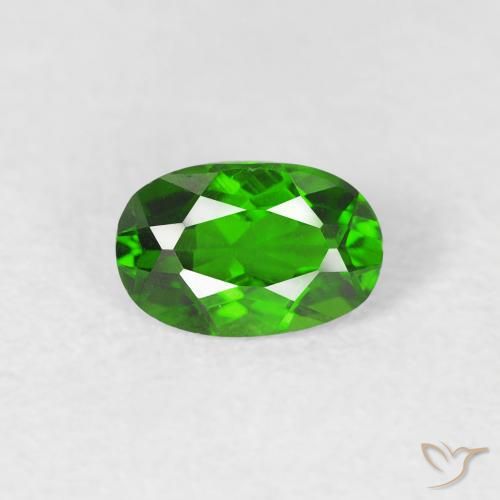 0.51ct Natural Verde oscuro Diópsido de cromo, Ovalada, VVS-VS
