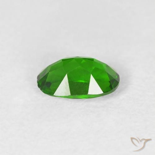 diópsido de cromo Verde oscuro natural de 0.51 ct, Ovalada, VVS-VS