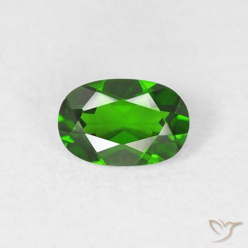 0.54ct Natural Verde bosque claro Diópsido de cromo, Ovalada, VVS-VS
