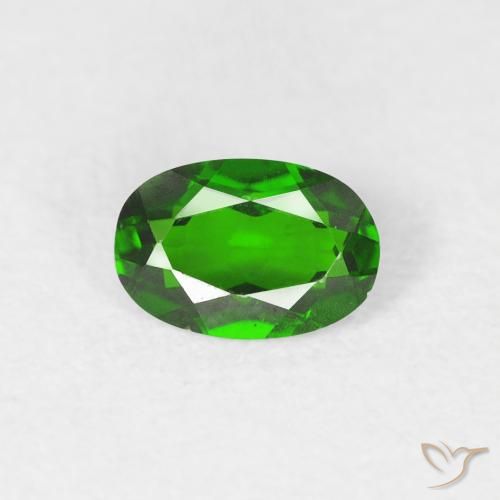0.51ct Natural Verde bosque claro Diópsido de cromo, Ovalada, VVS-VS