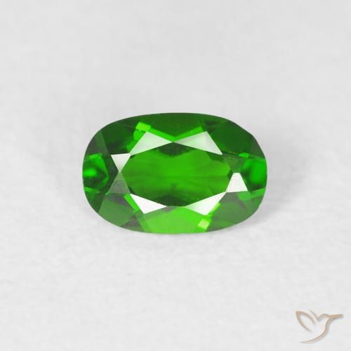 0.44ct Natural Verde oscuro Diópsido de cromo, Ovalada, VVS-VS