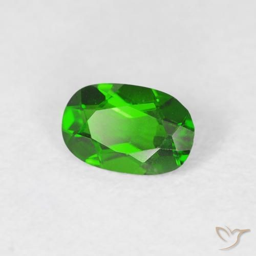 diópsido de cromo Verde oscuro natural de 0.44 ct, Ovalada, VVS-VS
