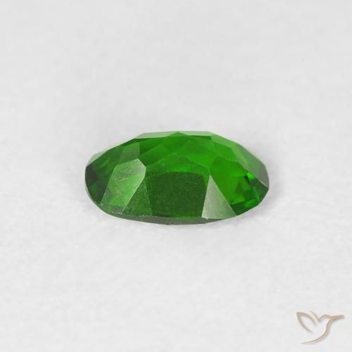 diópsido de cromo Verde oscuro natural de 0.44 ct, Ovalada, VVS-VS