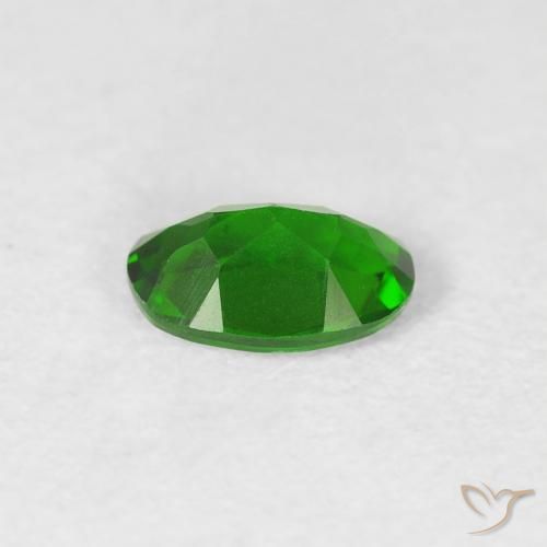 diópsido de cromo Verde oscuro natural de 0.47 ct, Ovalada, VVS-VS