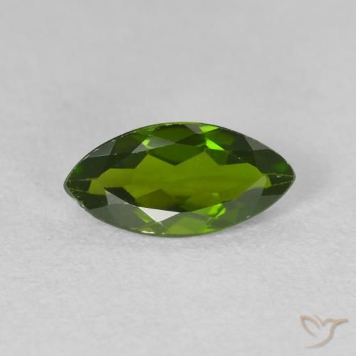 1.08ct Natural Medium Dark-Green diópsido de cromo, Marquesa, VS