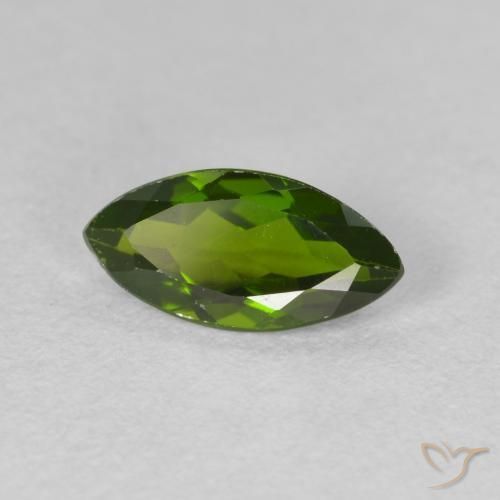 diópsido de cromo Medium Dark-Green natural de 1.08 ct, Marquesa, VS