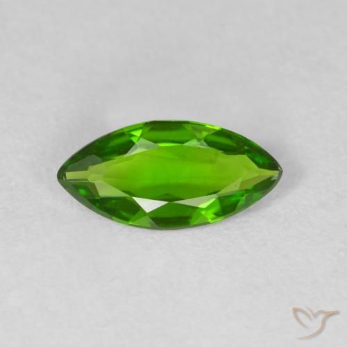 0.80ct Natural Medium Dark-Green Diópsido de cromo, Marquesa, VS