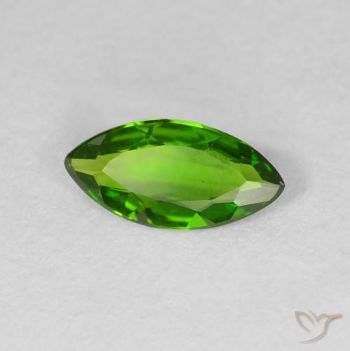 diópsido de cromo Medium Dark-Green natural de 0.80 ct, Marquesa, VS