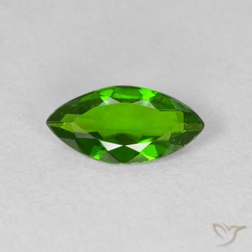 0.89ct Natural Medium Dark-Green Diópsido de cromo, Marquesa, VS