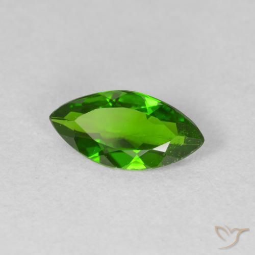 diópsido de cromo Medium Dark-Green natural de 0.89 ct, Marquesa, VS
