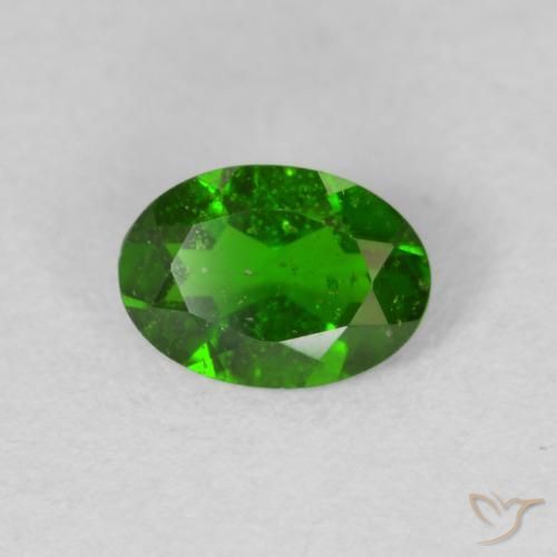 diópsido de cromo Medium Dark-Green natural de 0.78 ct, Ovalada, VS-SI