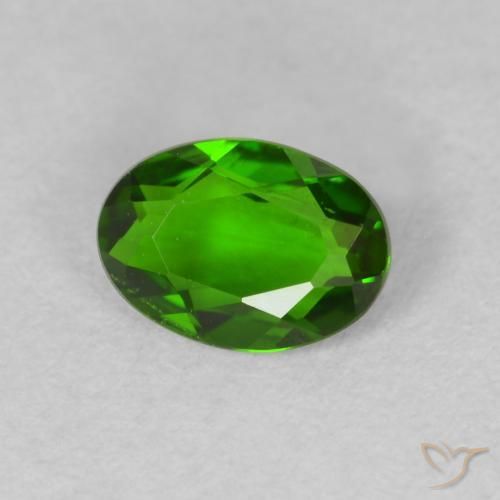 diópsido de cromo Medium Dark-Green natural de 0.59 ct, Ovalada, VVS-VS