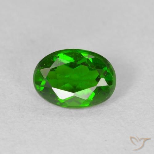 0.81ct Natural Verde bosque claro Diópsido de cromo, Ovalada, VS