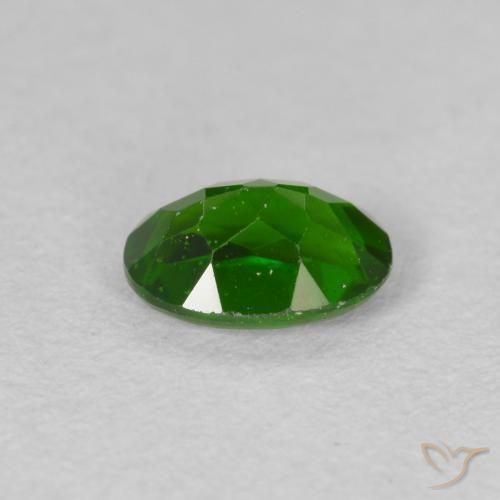 diópsido de cromo Verde bosque claro natural de 0.81 ct, Ovalada, VS